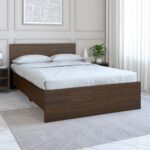 VLYN Orbis Luxe Wooden Bed – Walnut Edition~“Where Comfort Meets Contemporary Elegance.”